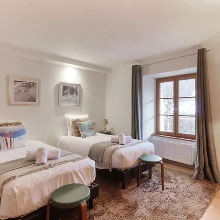 아파트 Les Alpins - Centre De - Renove Avec Jardin Et Vue Imprenable Sur Le Montblanc